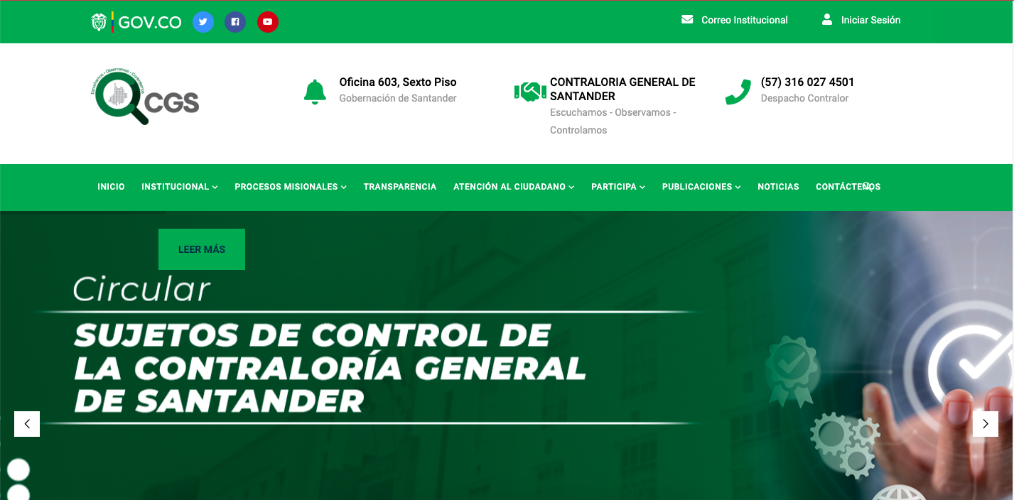 Diseño de paginas del estado